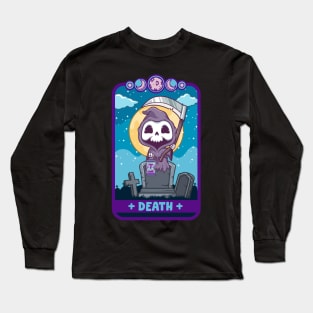 Death - Cute Kawaii Anime Reaper Tarot Card Shirt Long Sleeve T-Shirt